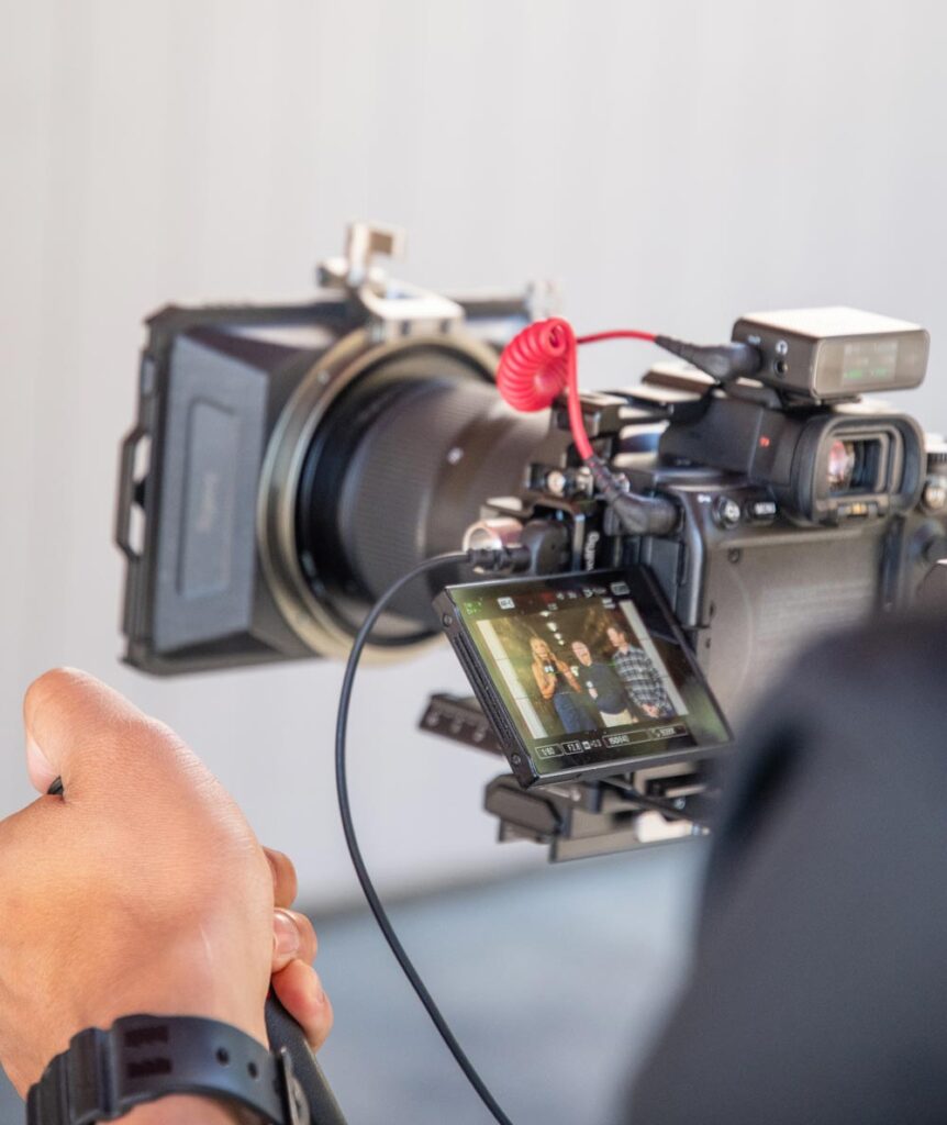 Professional video camera recording