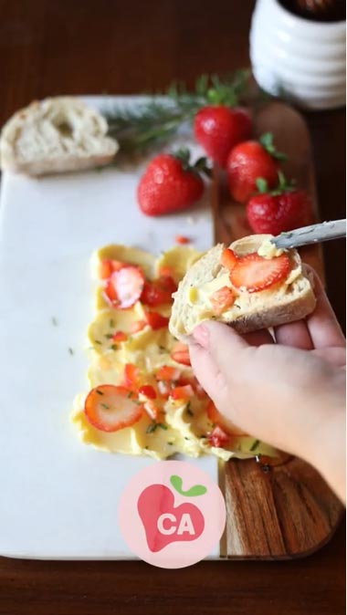 Strawberry butter toast spread