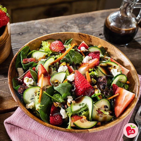 Strawberry cucumber salad