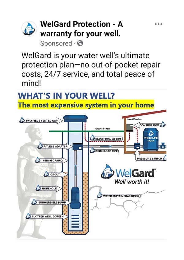 Well diagram with WelGard logo